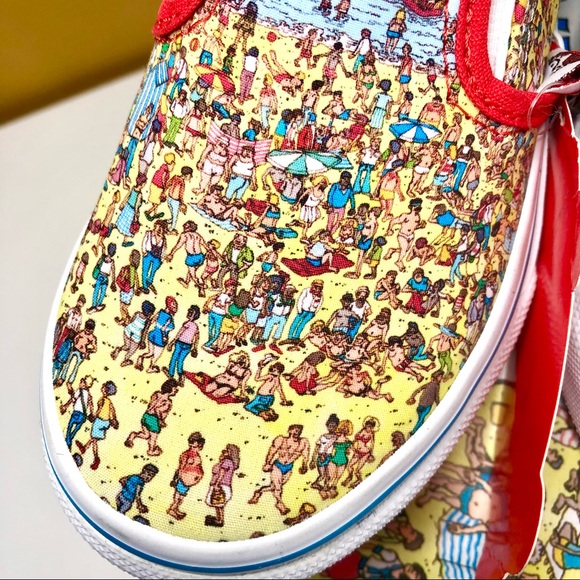 📌SOLD📌Vans X Where’s Waldo | Slip-Ons Limited Edition Sold Out Style Kids - Picture 2 of 13